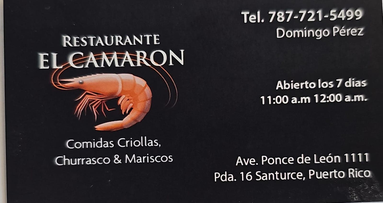 Cover image of Restaurante  Camaron company